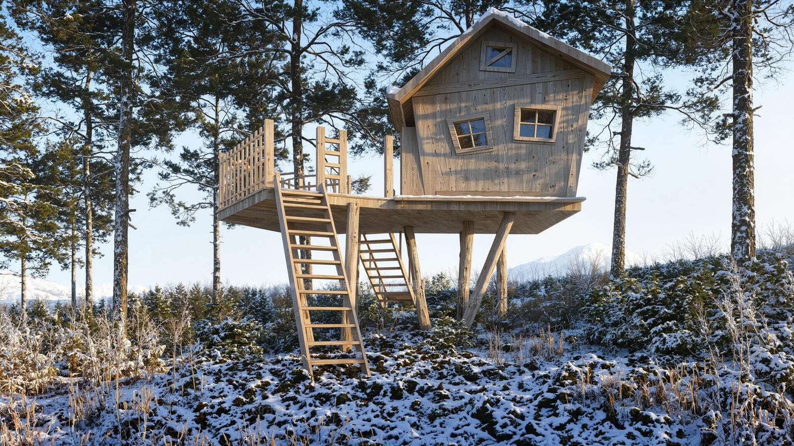 现代树屋SU模型下载【ID:1197877939】