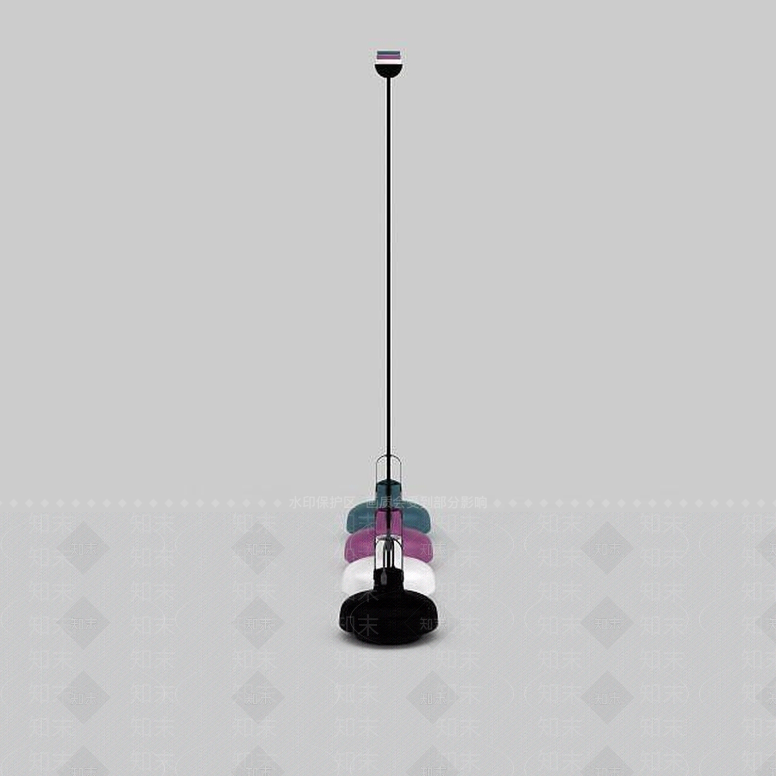 现代彩色装饰吊灯3D模型下载【ID:1197878257】