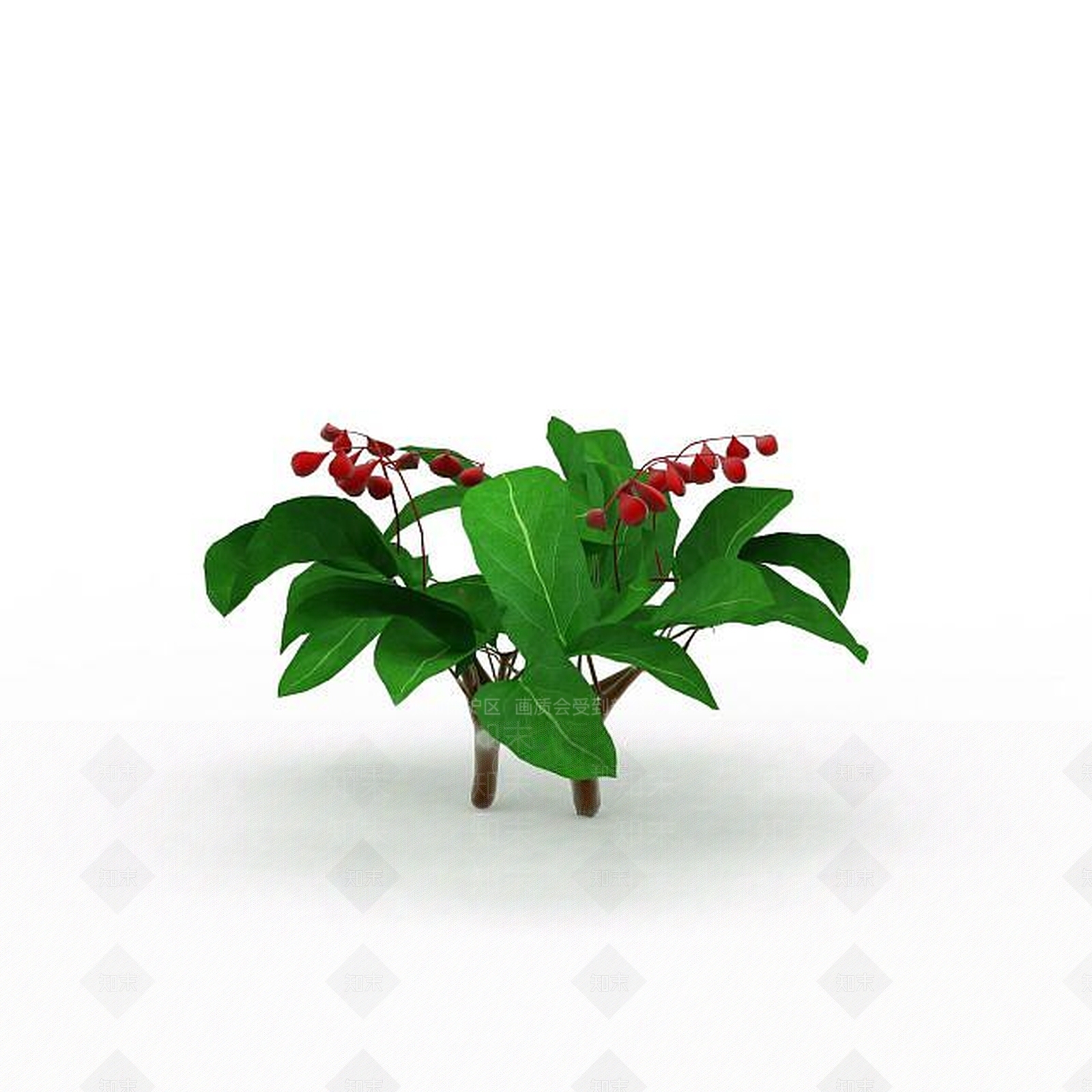 现代绿化花卉3D模型下载【ID:1197878755】