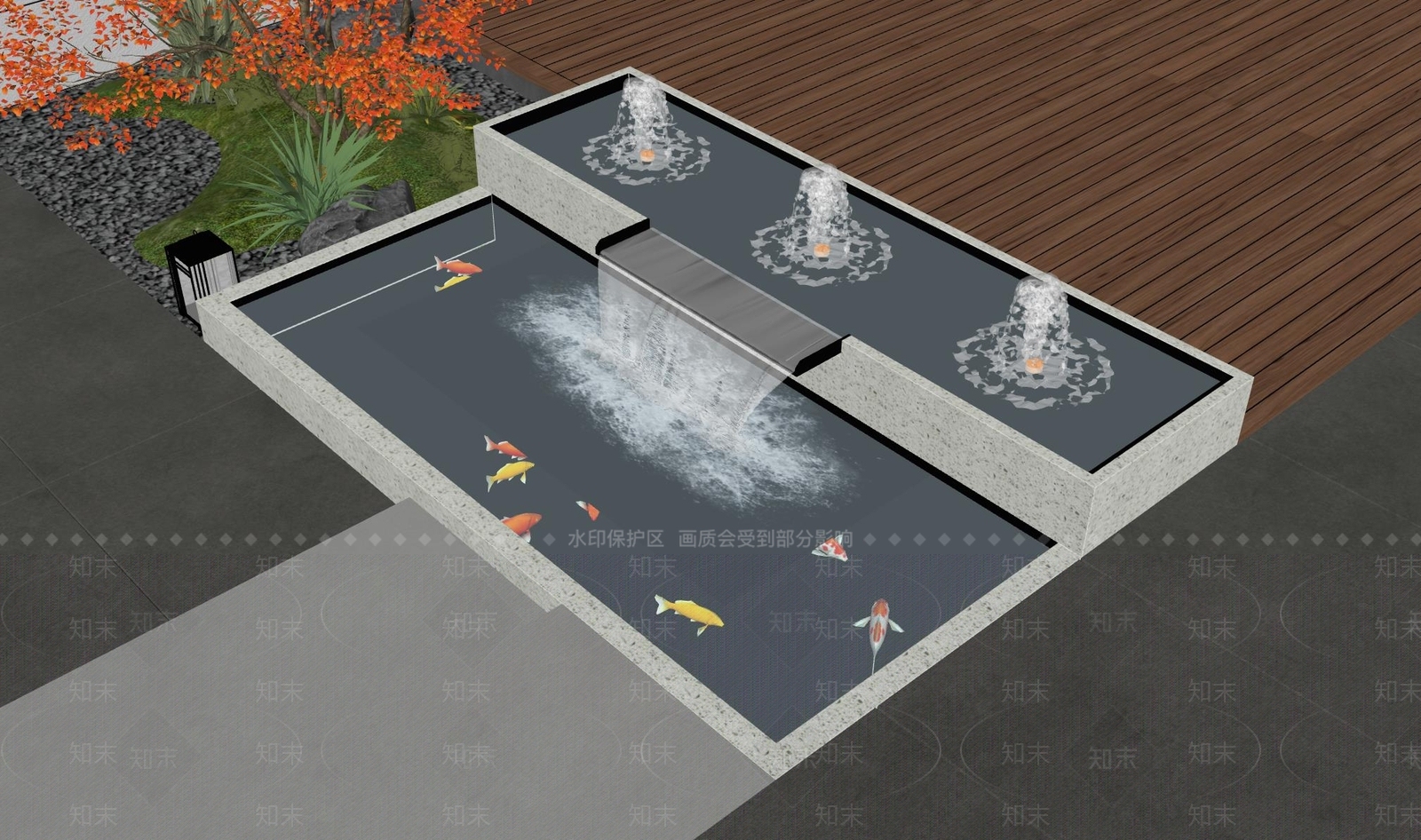 现代庭院小品SU模型下载【ID:1197879773】