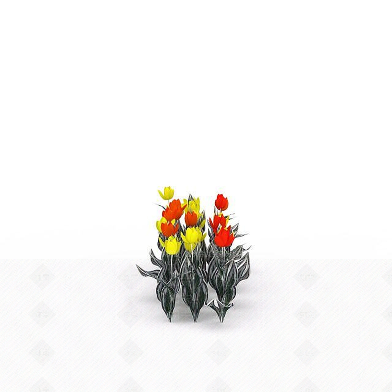 现代公园郁金香3D模型下载【ID:1197880183】