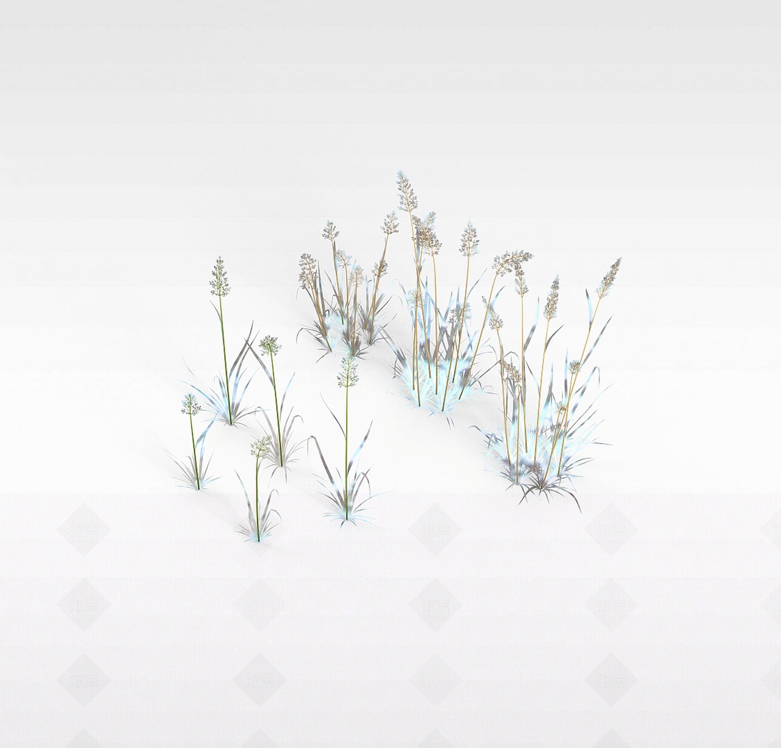 现代芒草3D模型下载【ID:1197880277】