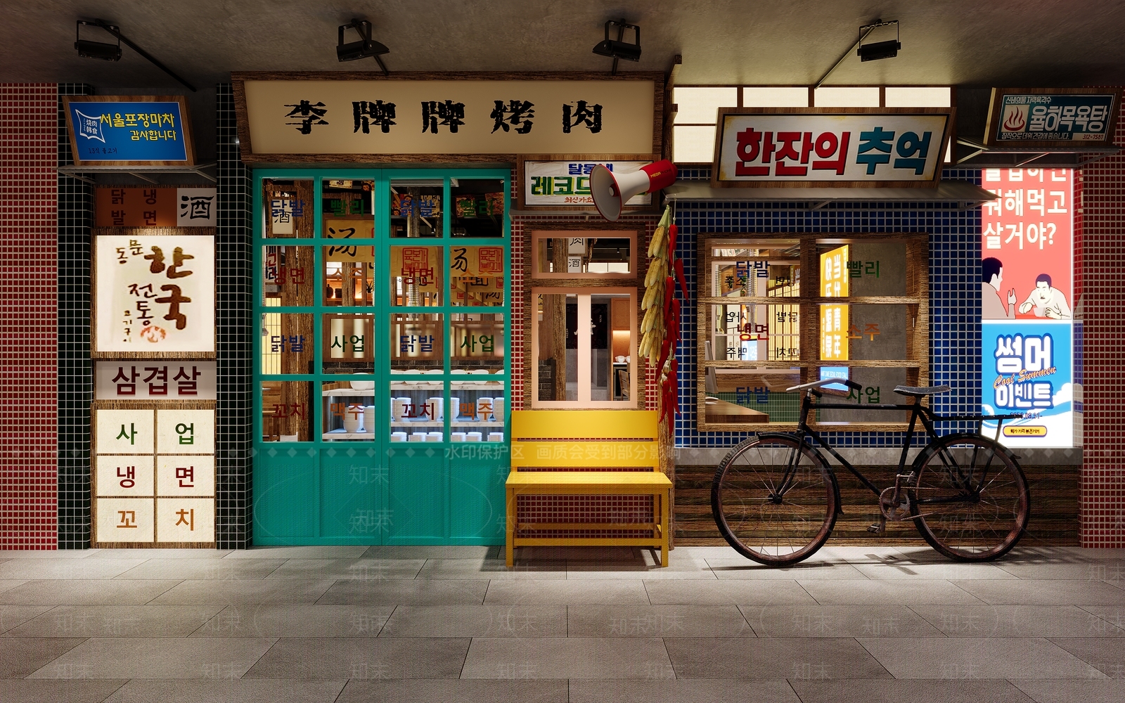 复古烧烤店3D模型下载【ID:1197887046】