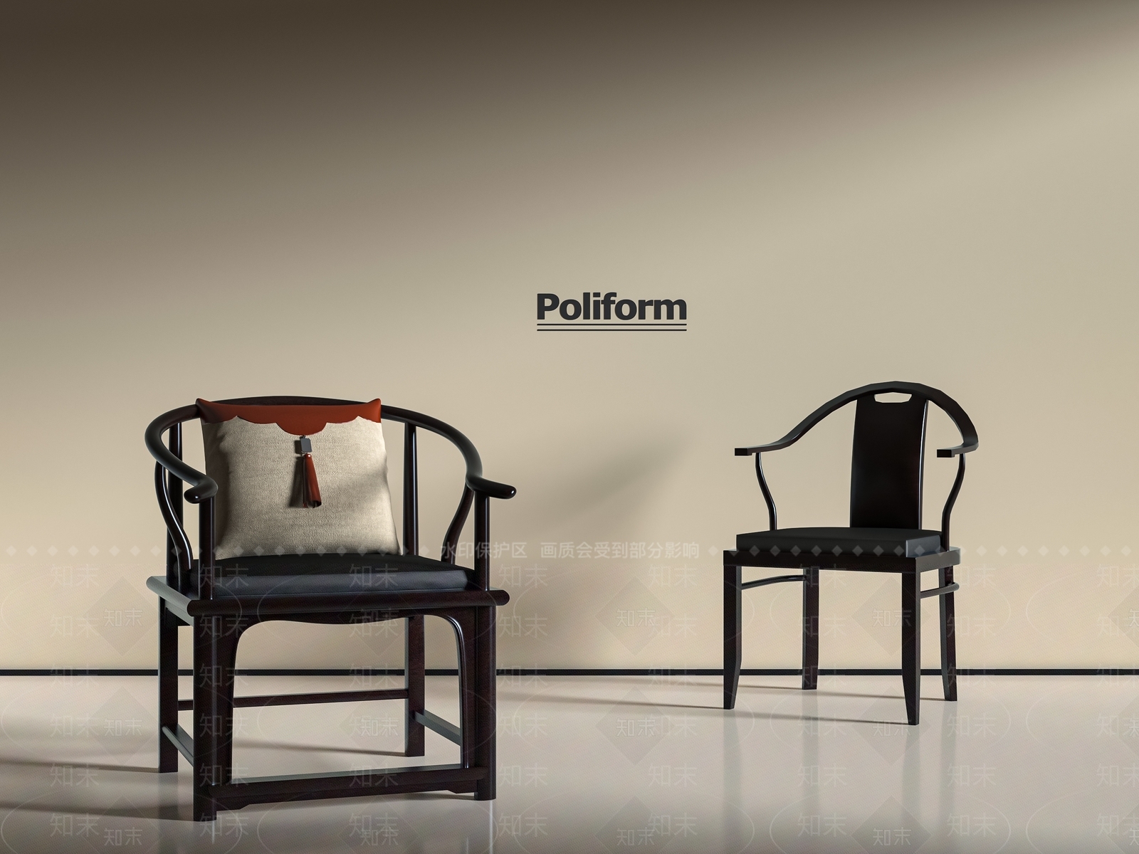 新中式中式包豪斯椅子3D模型下载【ID:1197888610】