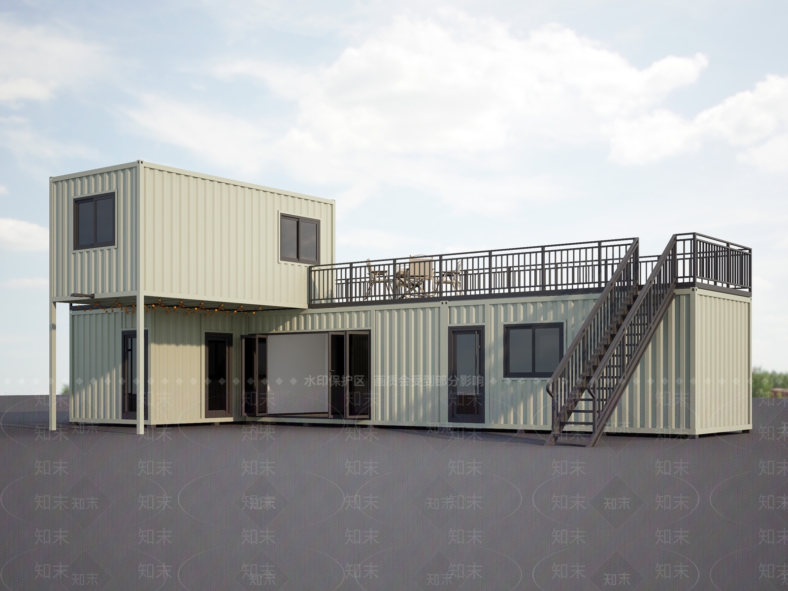 集装箱SU模型下载【ID:1197889672】