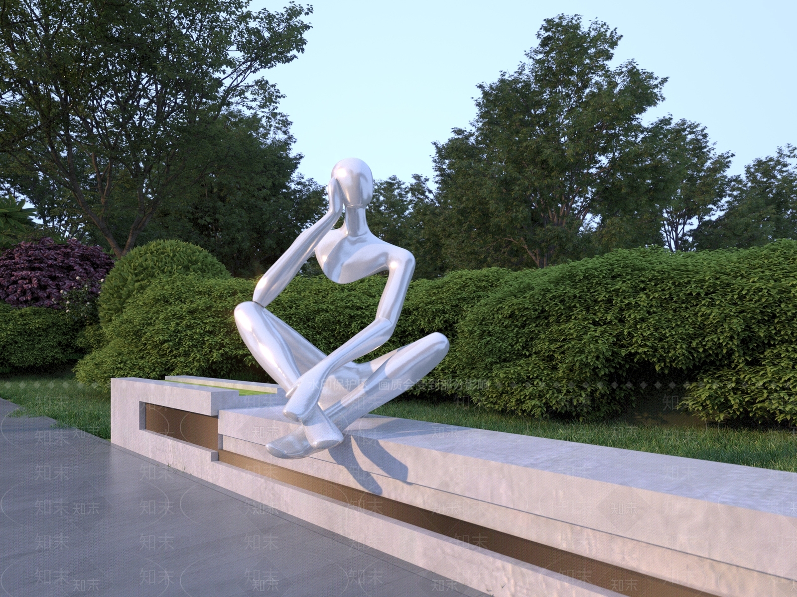 现代景观雕塑3D模型下载【ID:1197892827】