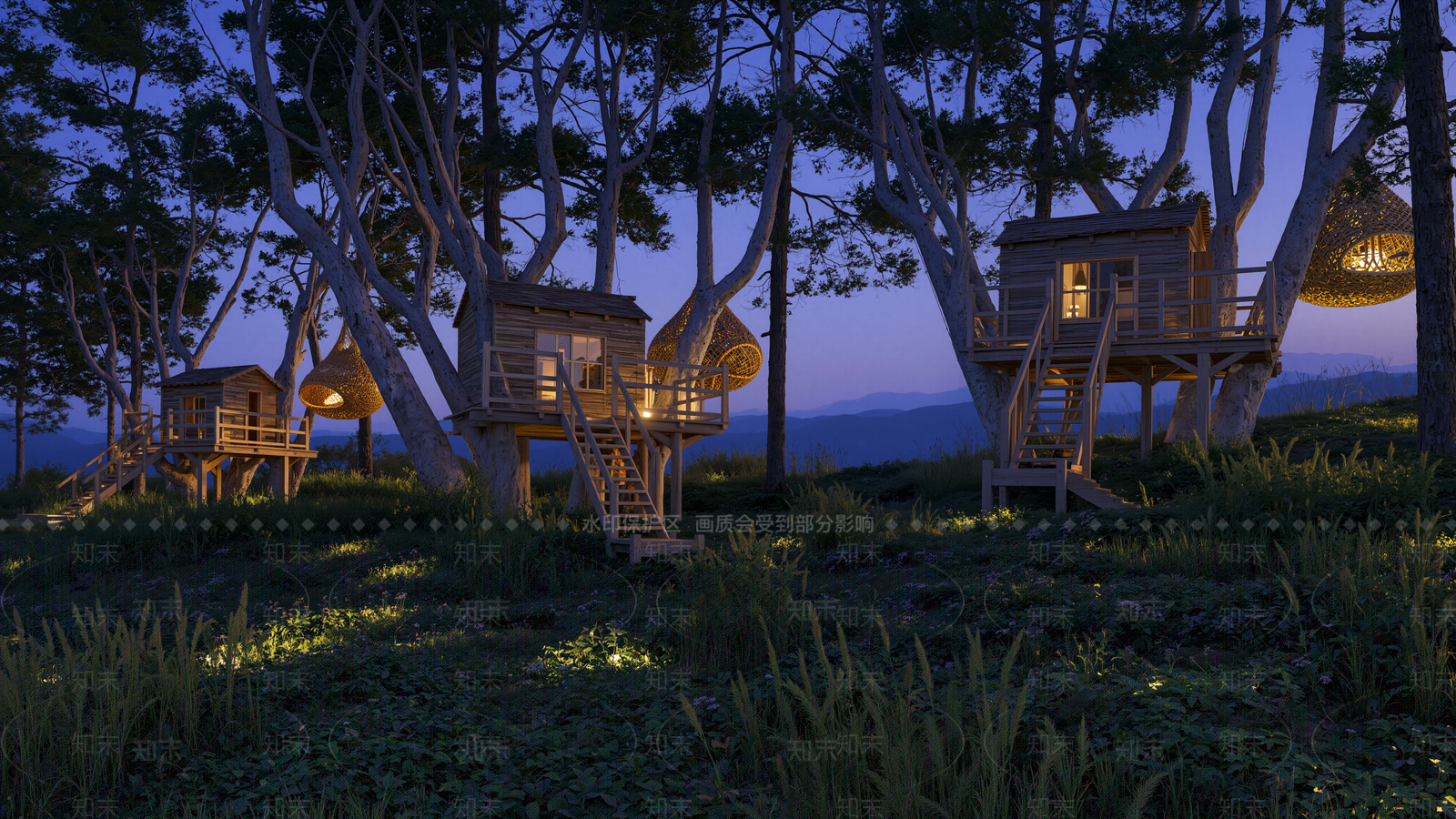 现代树屋SU模型下载【ID:1197896671】