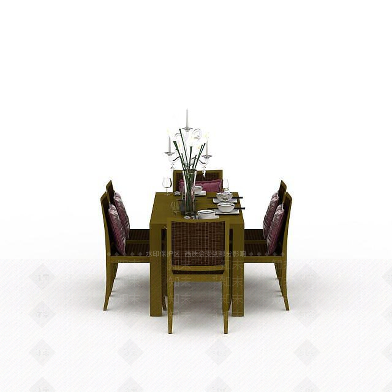 现代书桌椅3D模型下载【ID:1197920481】