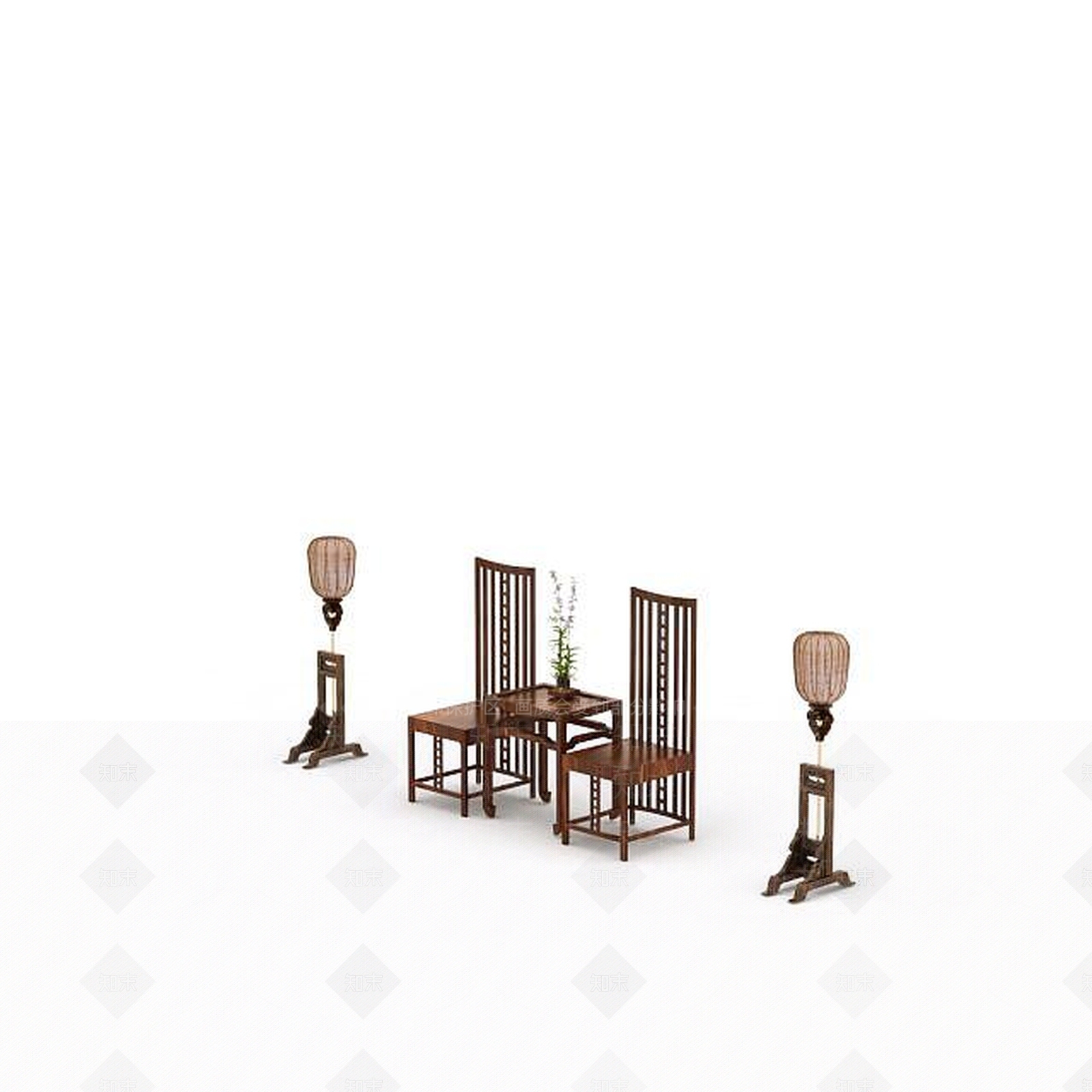 现代书桌椅3D模型下载【ID:1197920510】