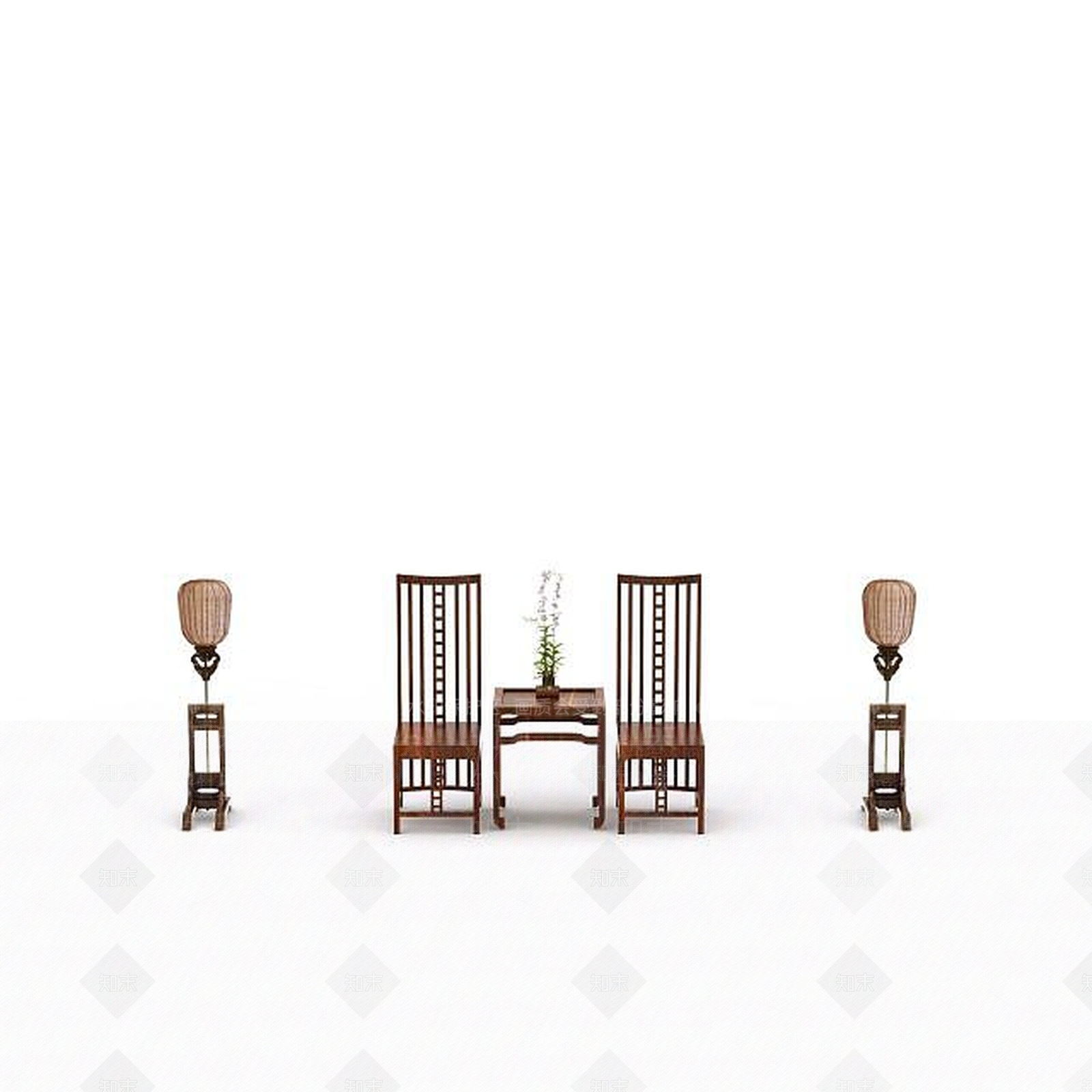 现代书桌椅3D模型下载【ID:1197920510】
