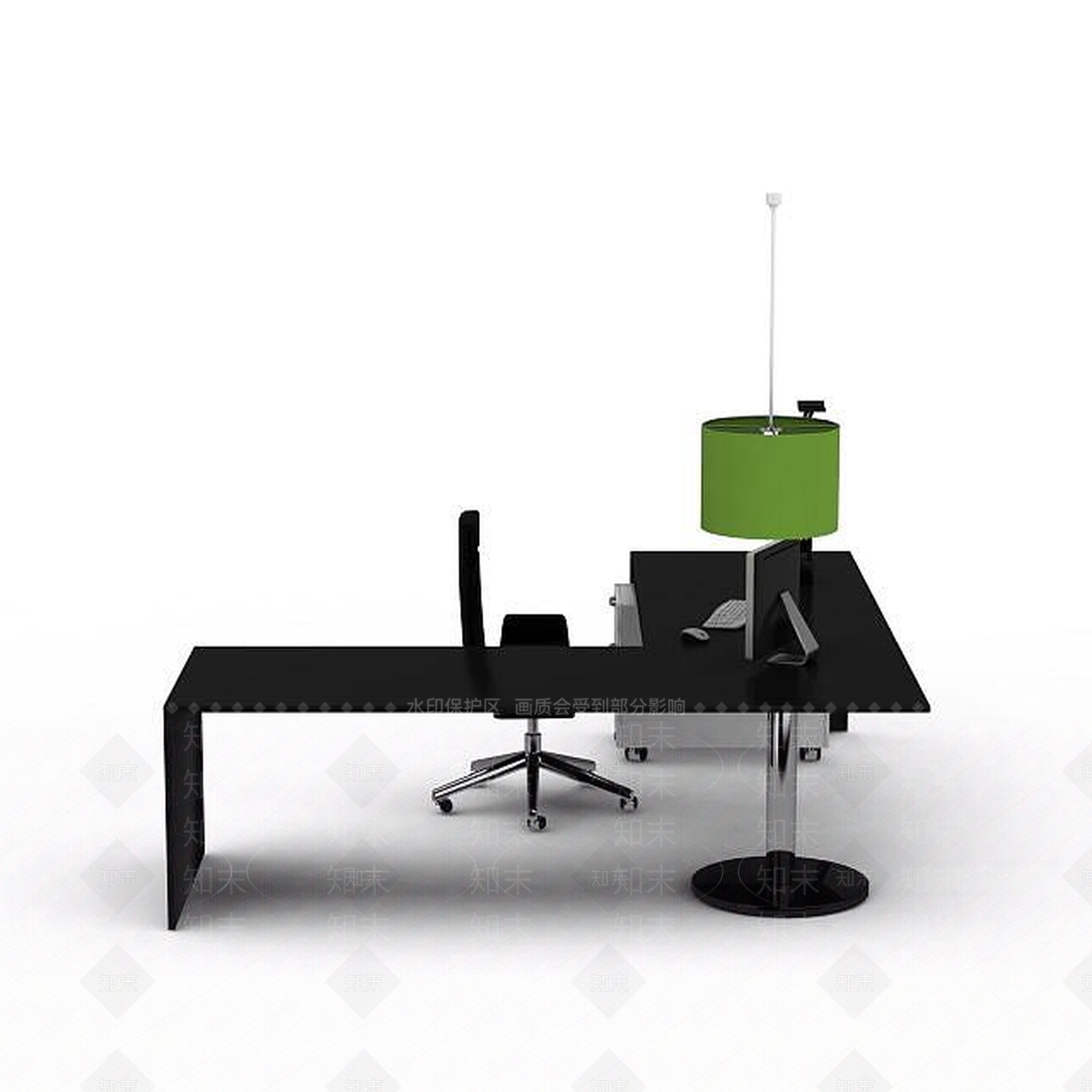 现代书桌椅3D模型下载【ID:1199857683】