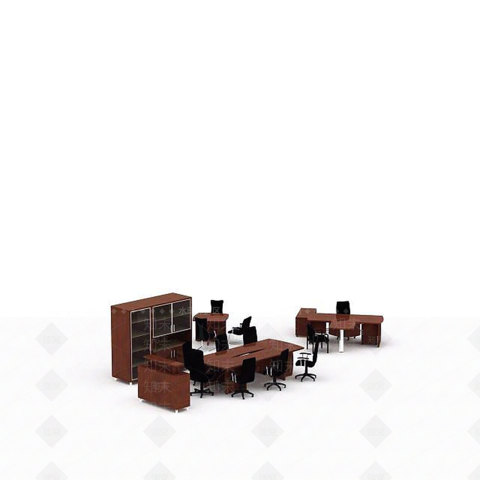 现代书桌椅3D模型下载【ID:1197920888】