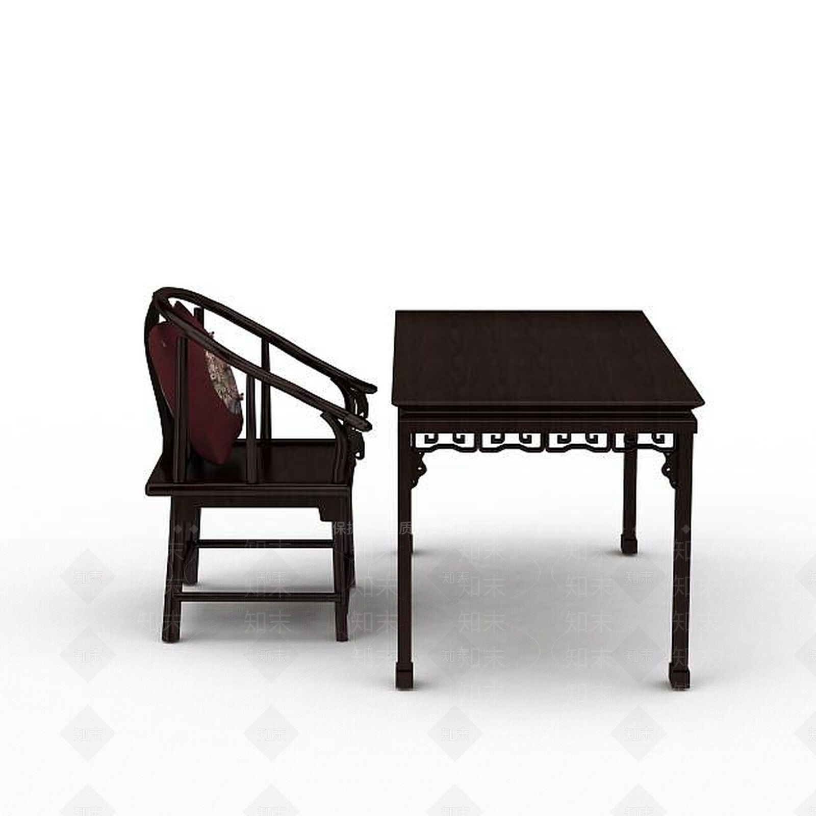 现代书桌椅3D模型下载【ID:1197923172】