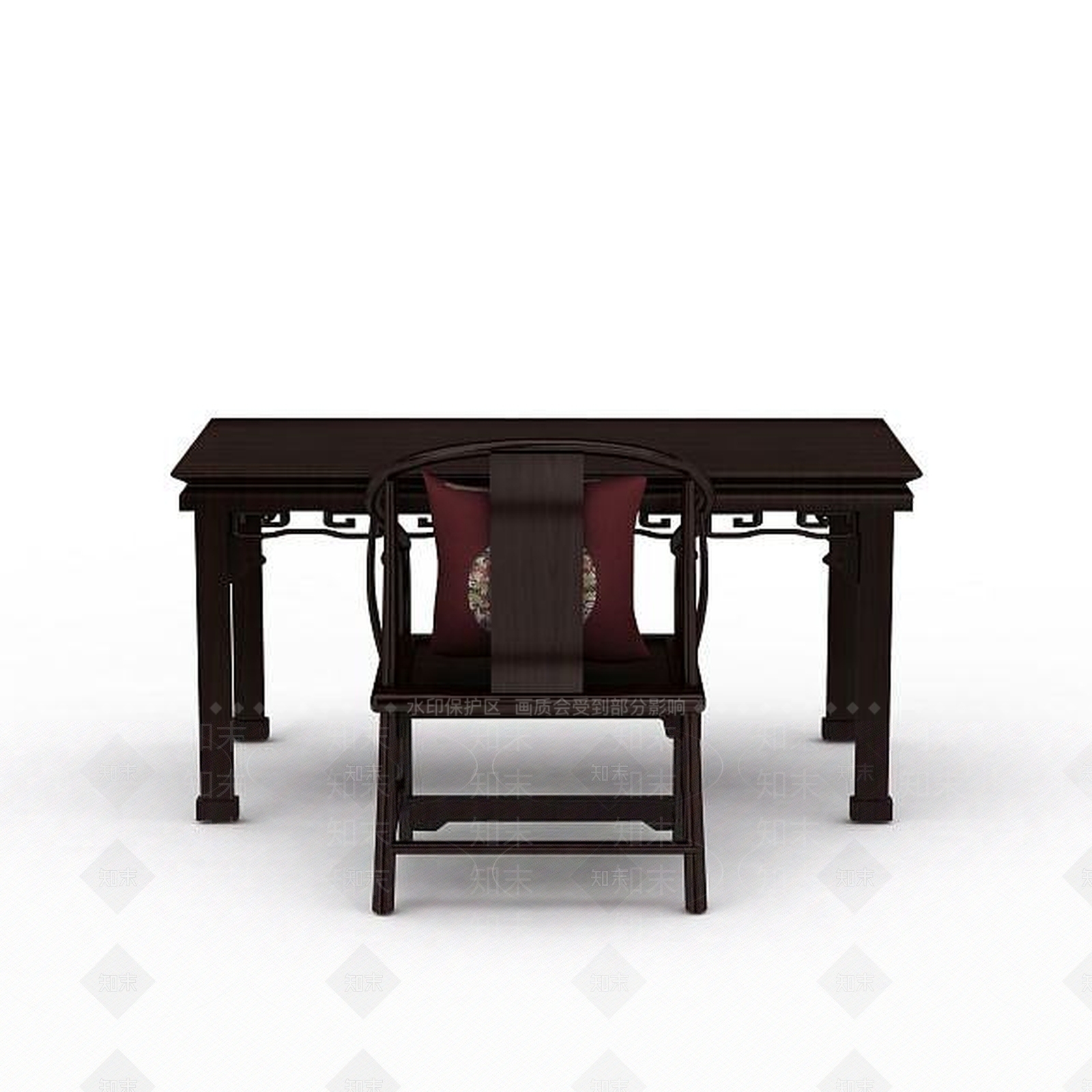 现代书桌椅3D模型下载【ID:1197923172】