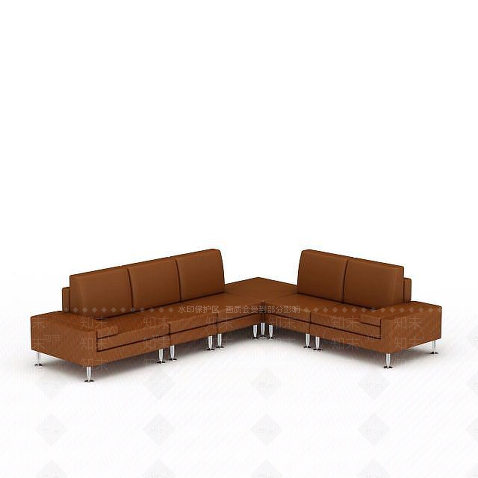 现代双人沙发3D模型下载【ID:1197923415】