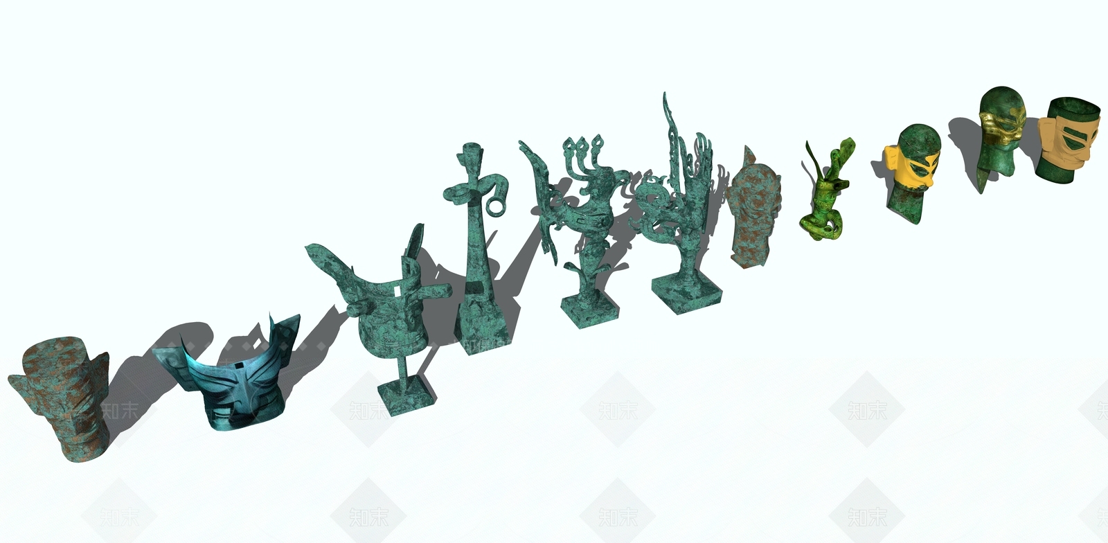 中式复古挂件3D模型下载【ID:1197924687】