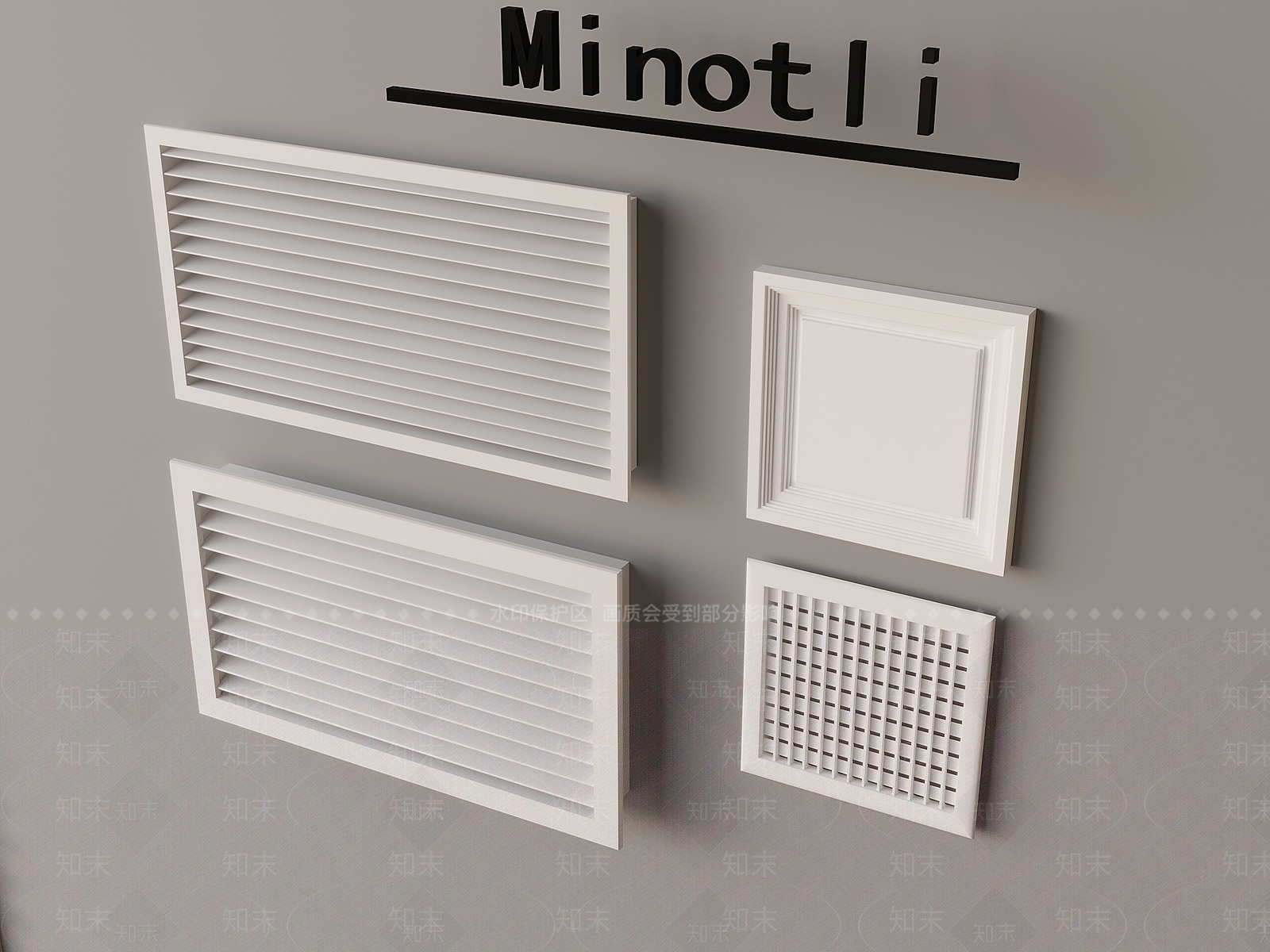 空调出风口3D模型下载【ID:1197926695】