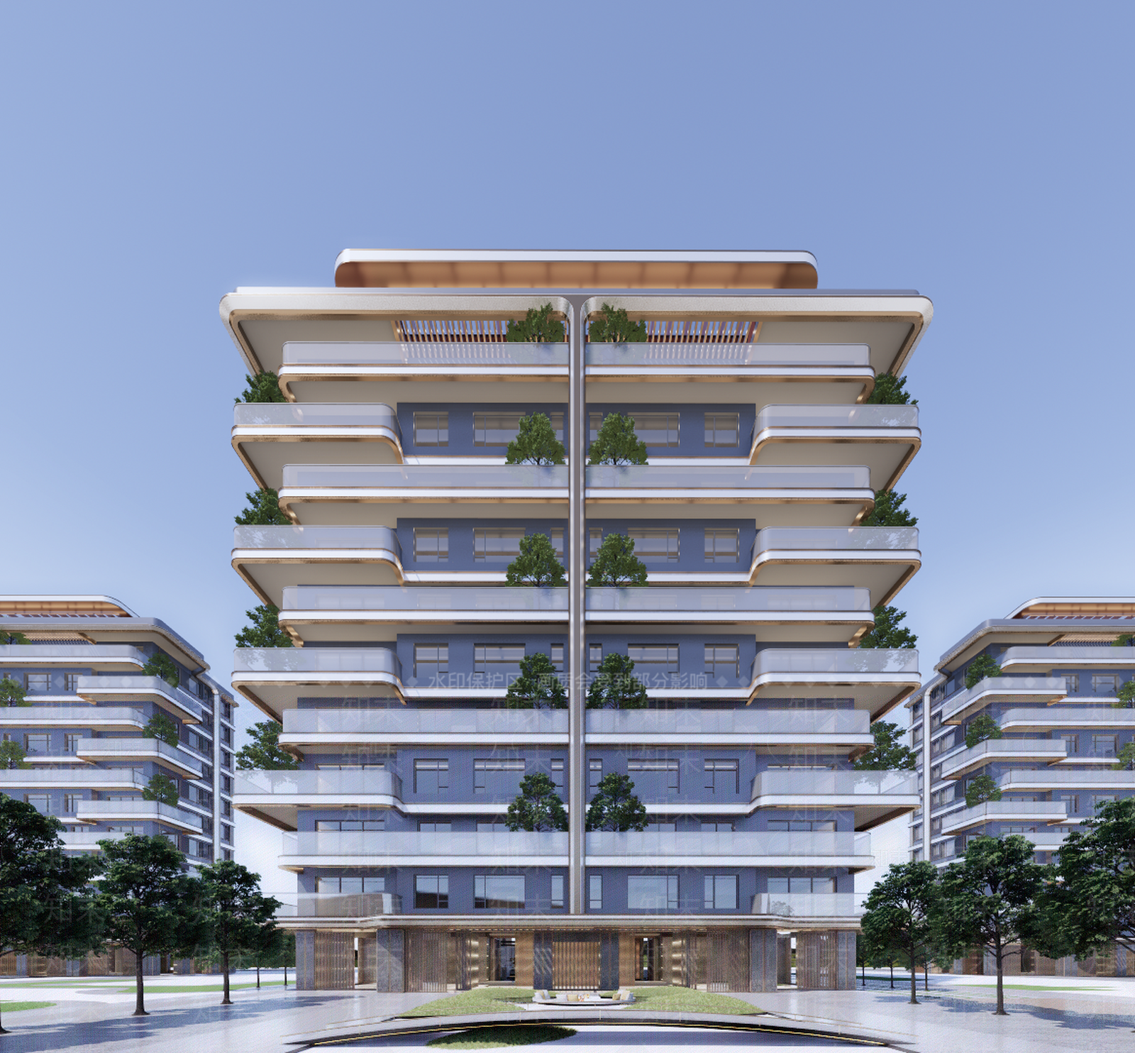现代轻奢多层住宅SU模型下载【ID:1197931114】