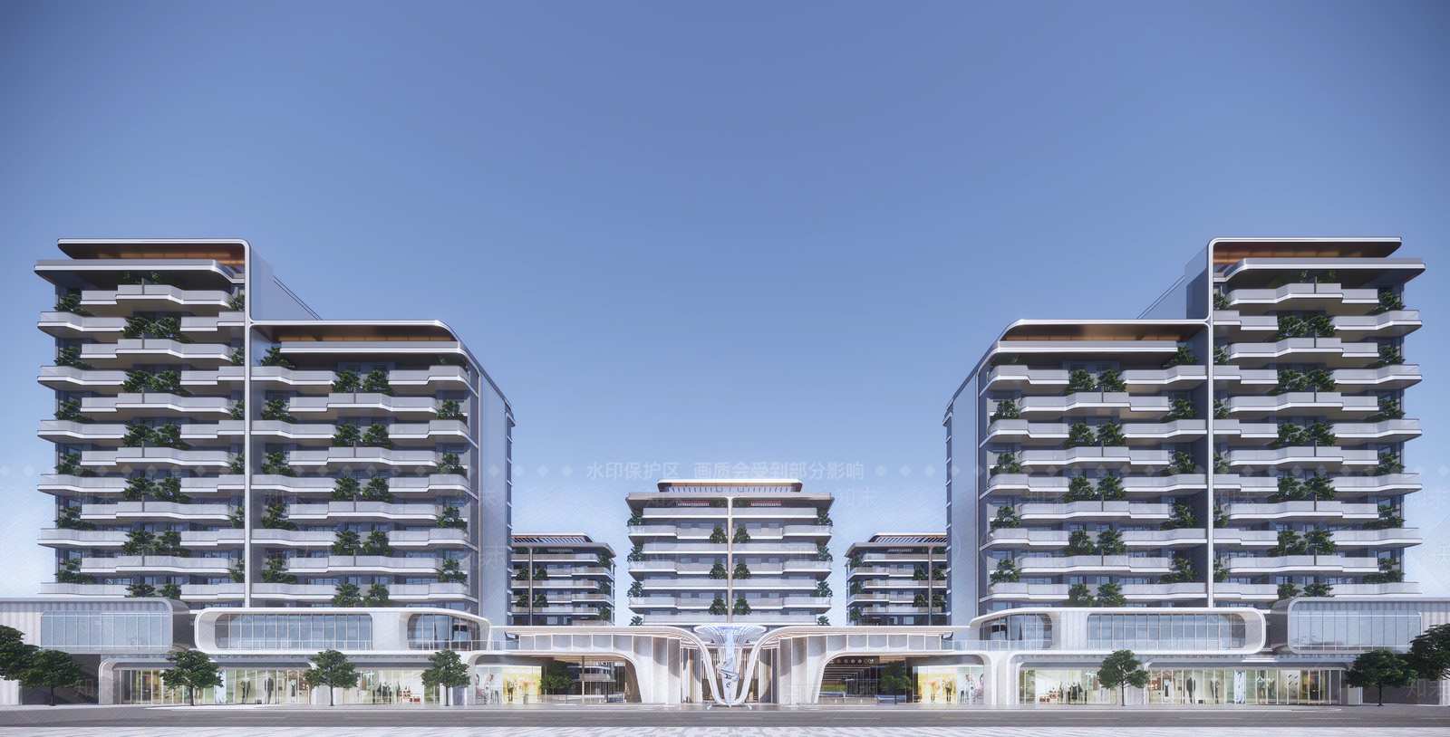 现代轻奢多层住宅SU模型下载【ID:1197931114】