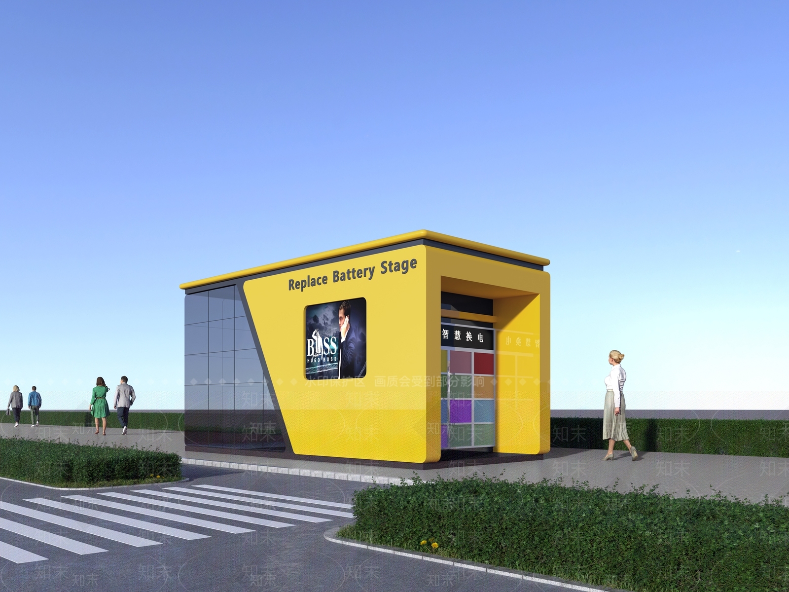 现代社区服务中心3D模型下载【ID:1197932287】