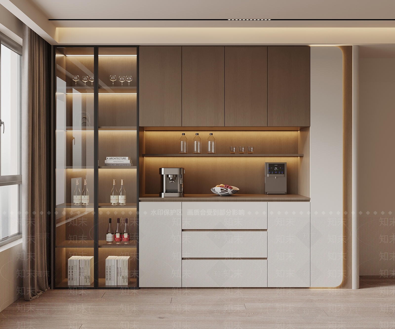 现代酒柜3D模型下载【ID:1197933895】