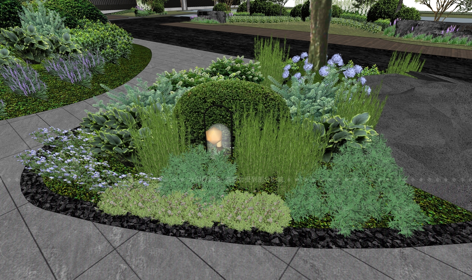 现代花境SU模型下载【ID:1197934825】