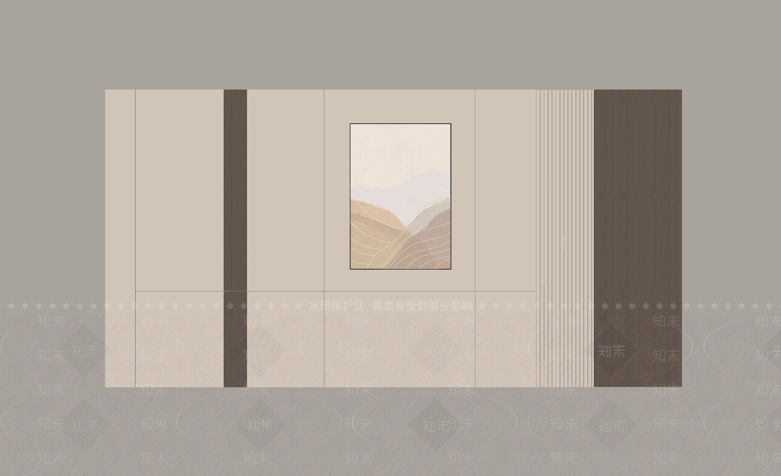 现代背景墙SU模型下载【ID:1197934404】