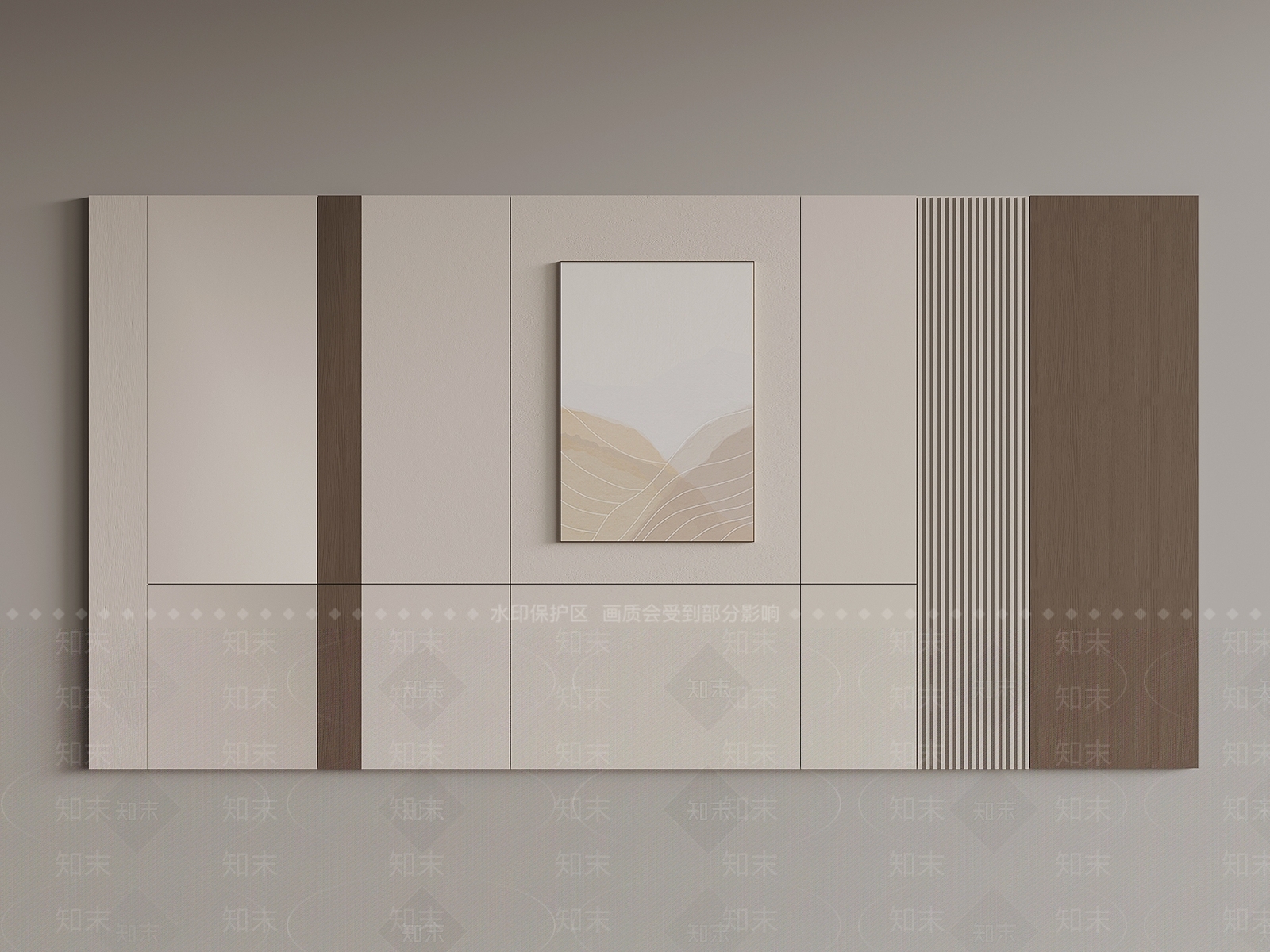 现代背景墙SU模型下载【ID:1197934404】