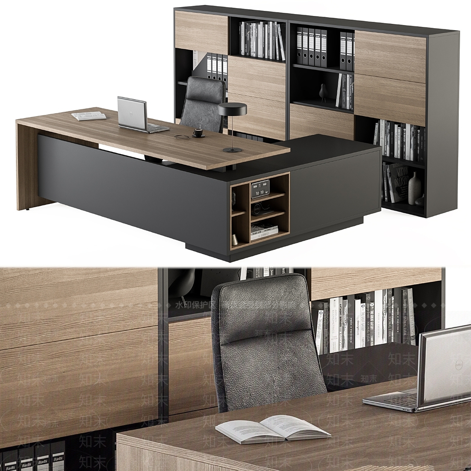 办公桌椅3D模型下载【ID:1197935223】