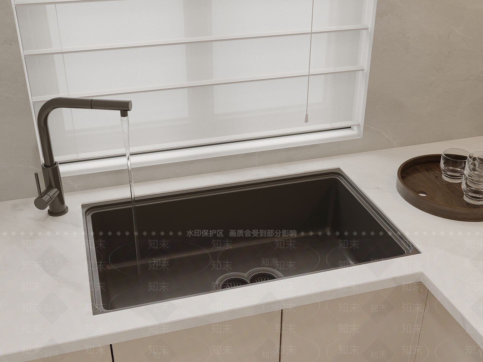 现代水槽SU模型下载【ID:1197935148】