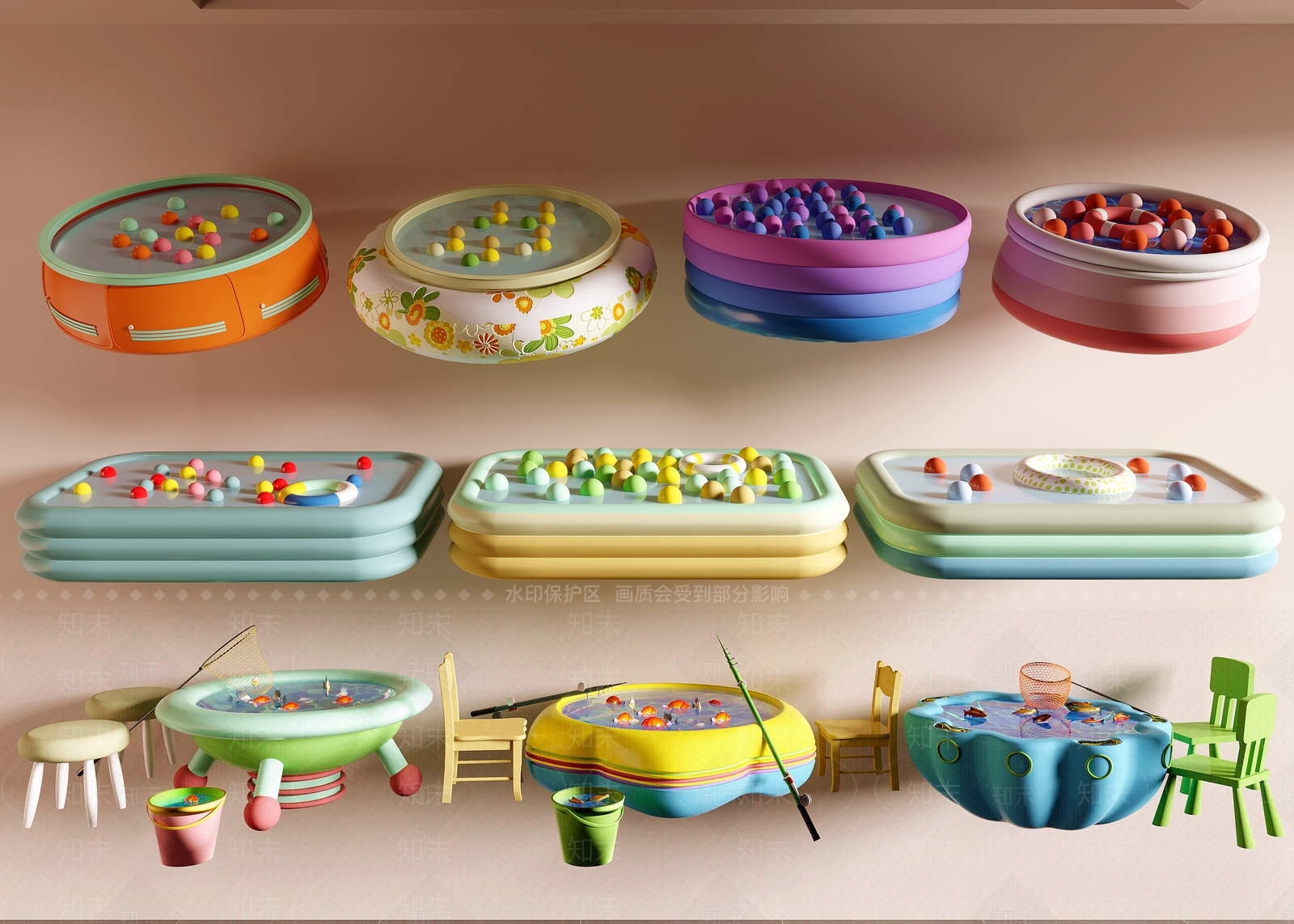 儿童器材组合SU模型下载【ID:1197930477】