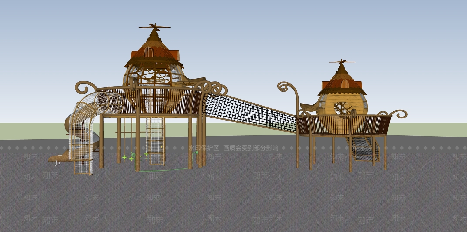 儿童器材组合SU模型下载【ID:1197936899】