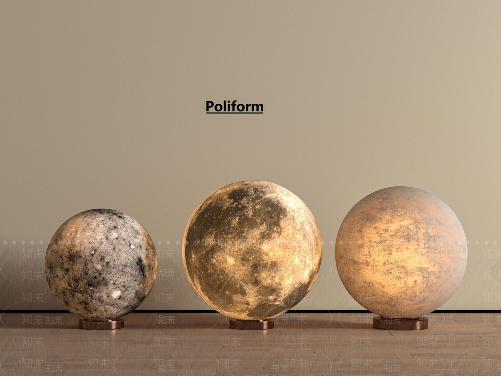 现代月球灯SU模型下载【ID:1197939137】