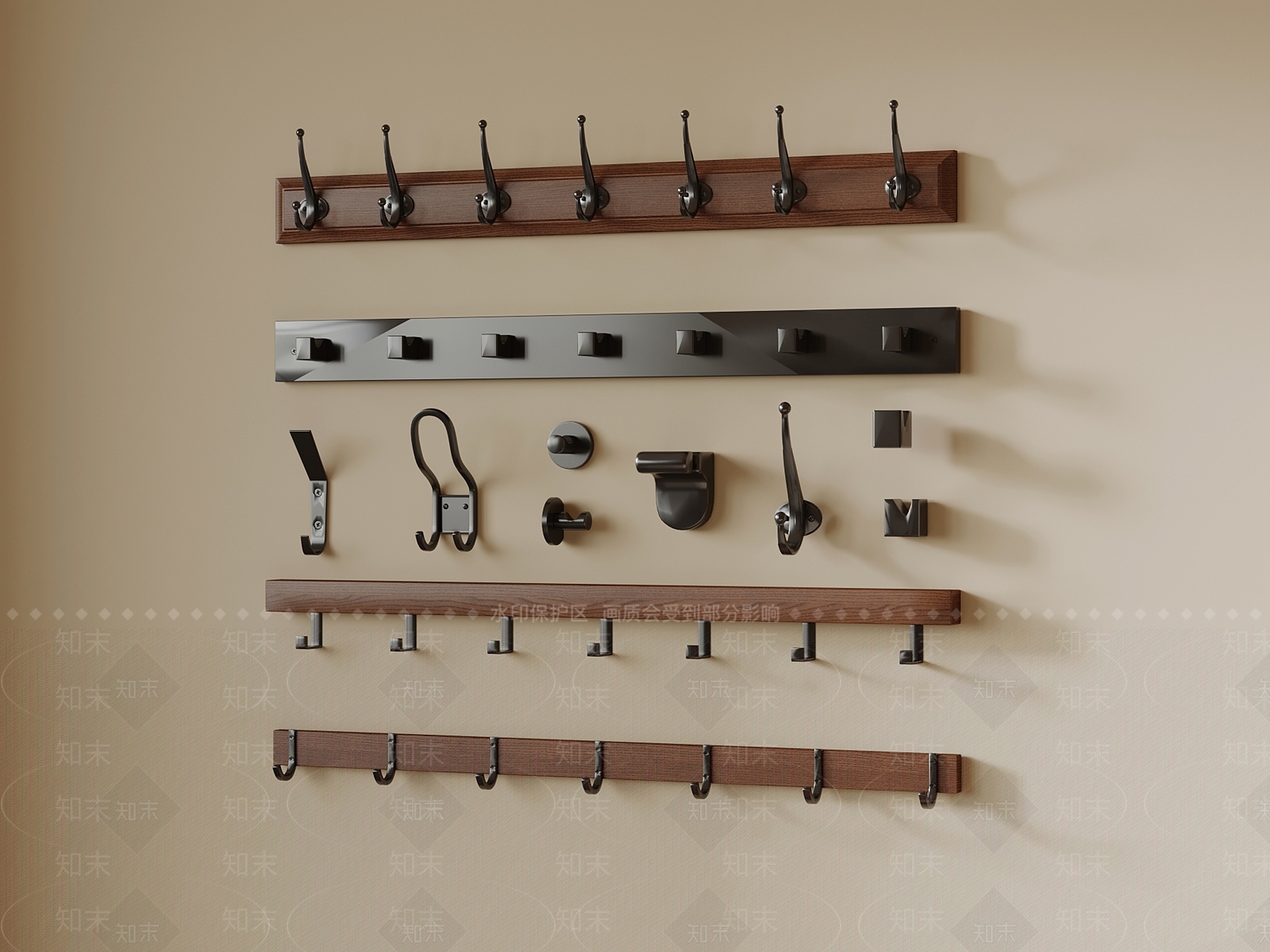 中古现代挂钩SU模型下载【ID:1197941164】