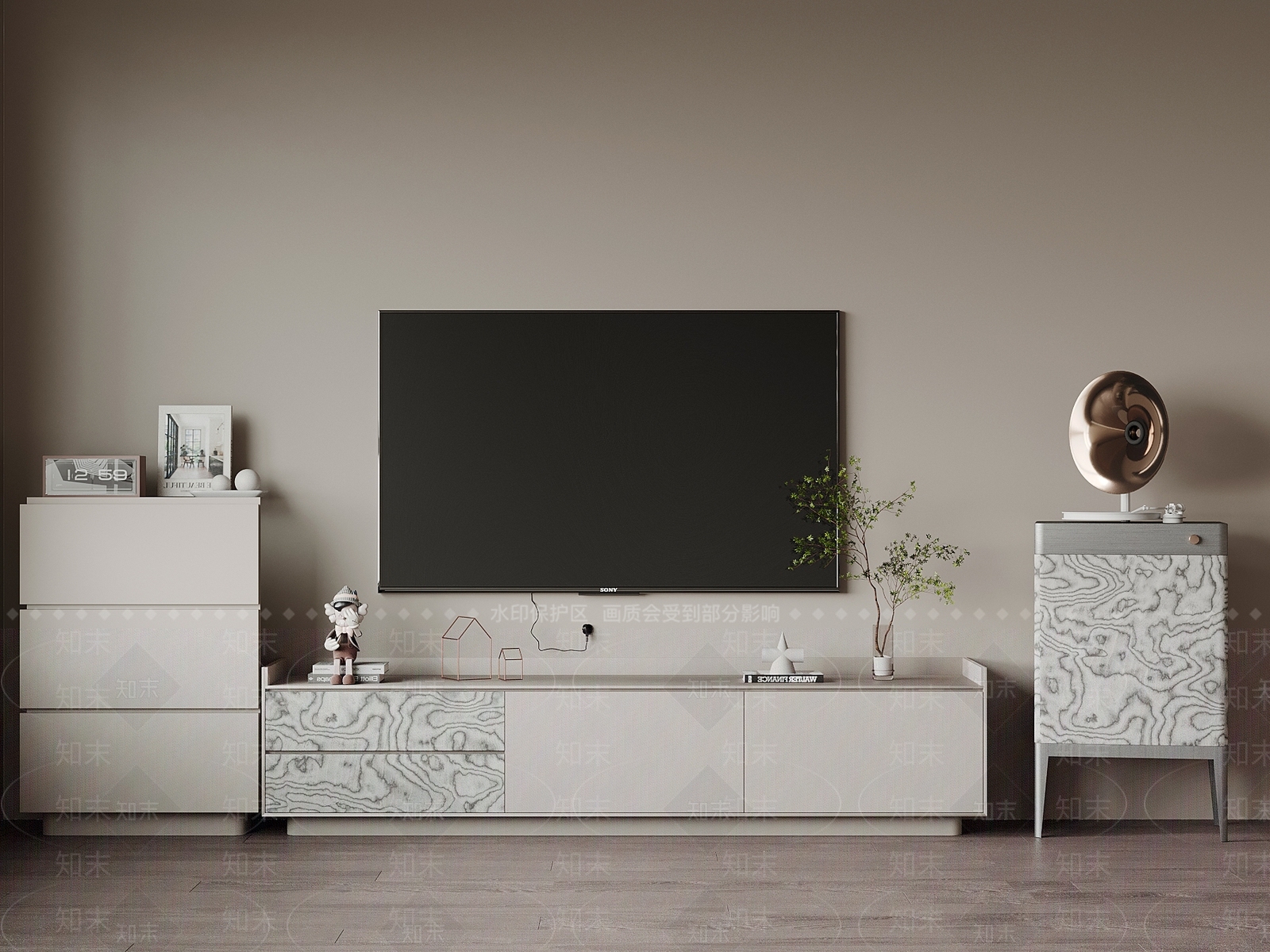 现代意式电视柜SU模型下载【ID:1197942478】