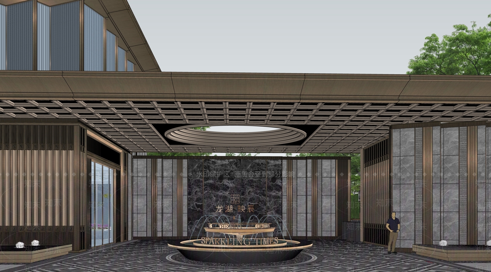 现代新中式小公建SU模型下载【ID:1197958720】