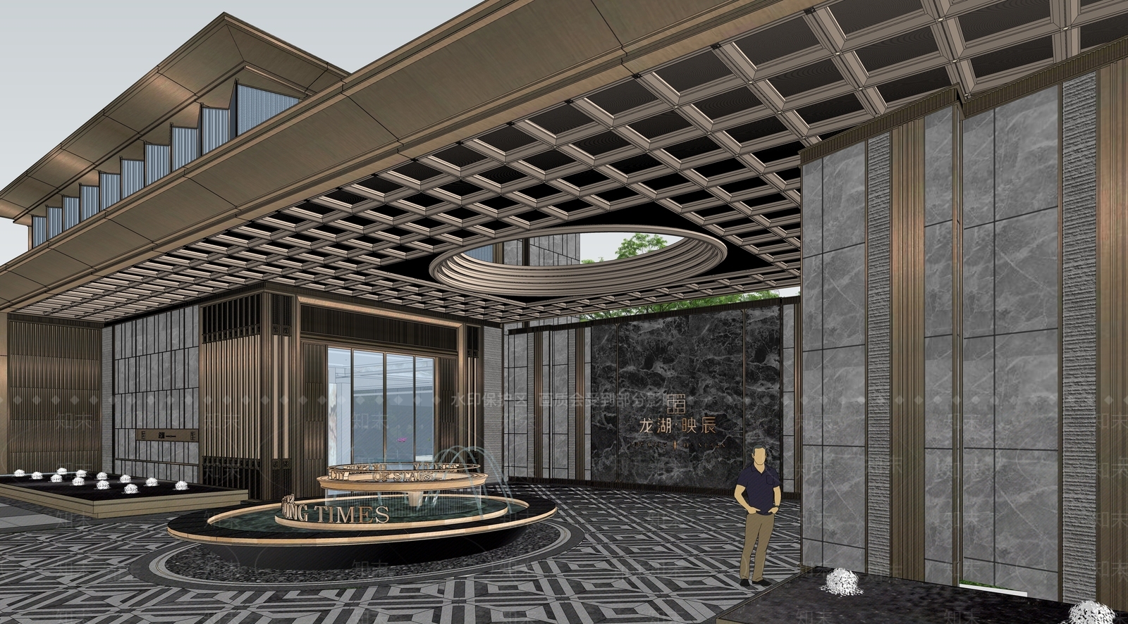 现代新中式小公建SU模型下载【ID:1197958720】