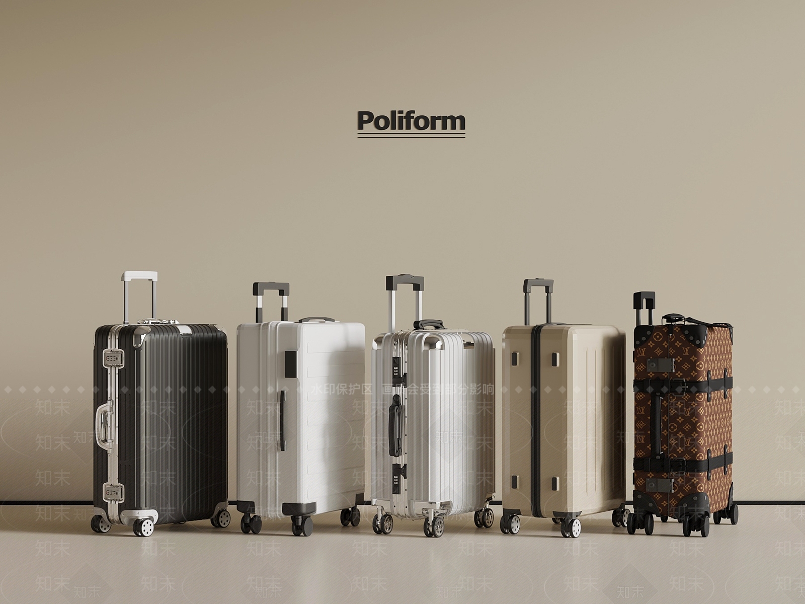 行李箱3D模型下载【ID:1197949037】