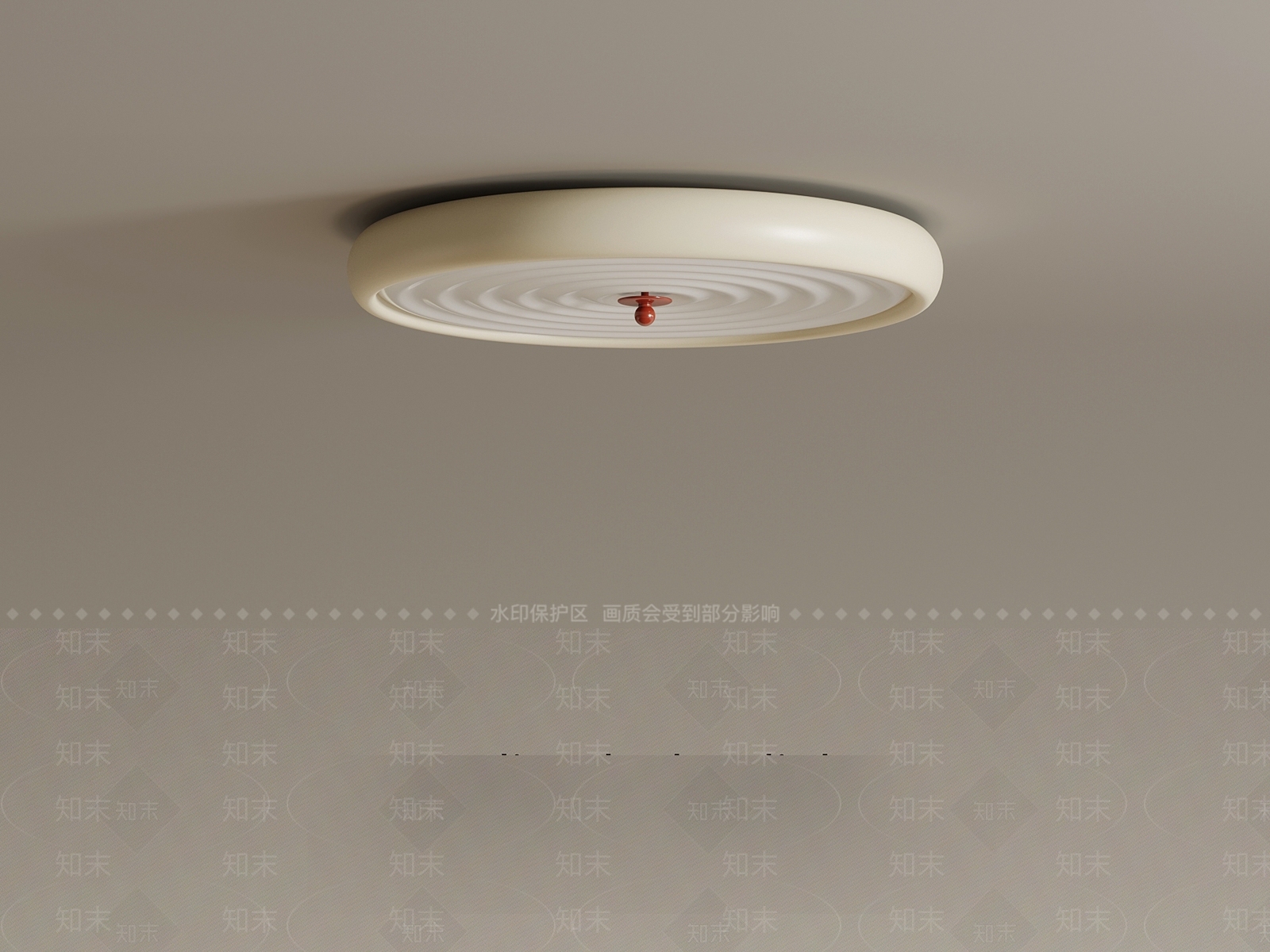 现代奶油吸顶灯3D模型下载【ID:1197951133】