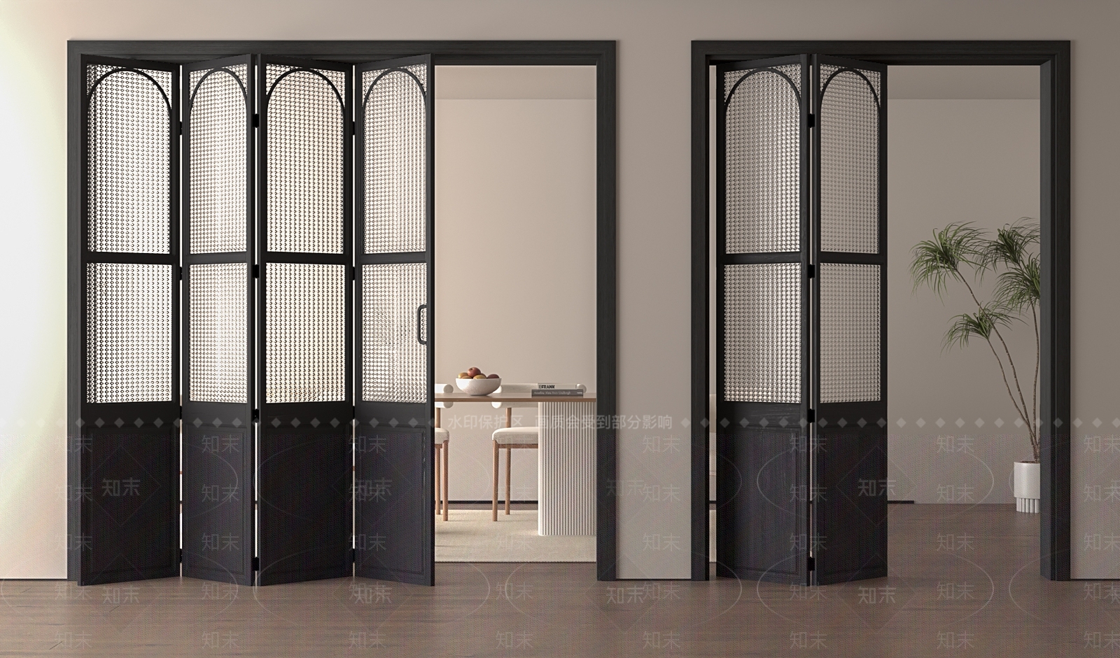 现代法式折叠门3D模型下载【ID:1197960576】