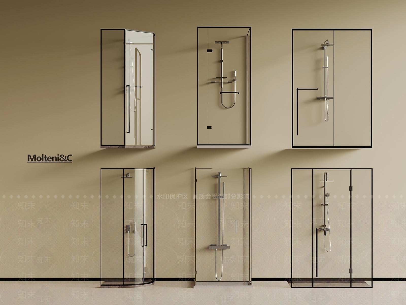 淋浴房3D模型下载【ID:1197953409】