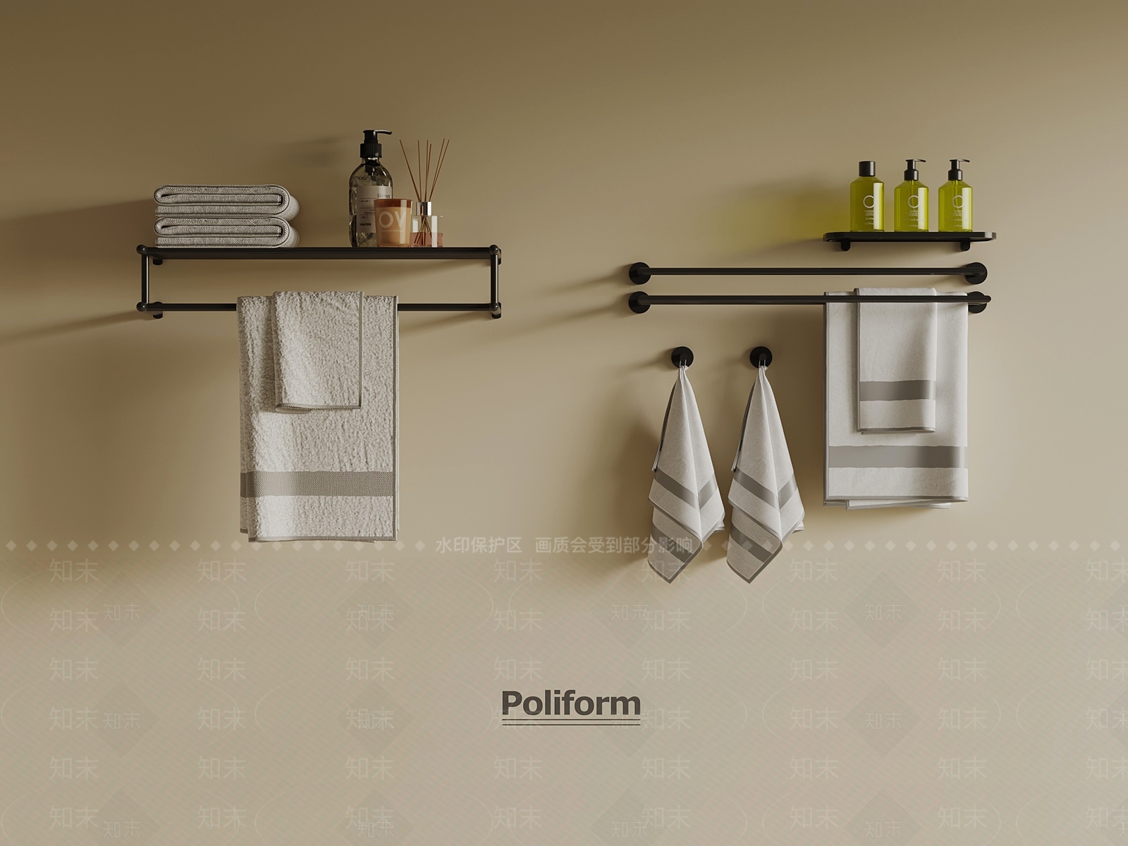 毛巾架3D模型下载【ID:1197953697】
