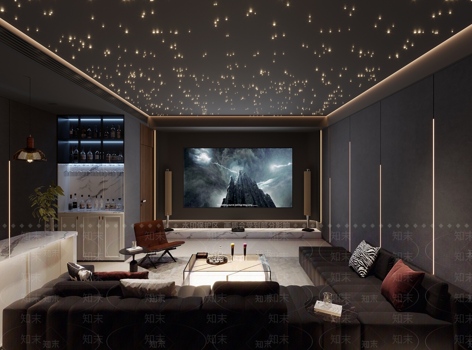 现代影音室3D模型下载【ID:1197955863】