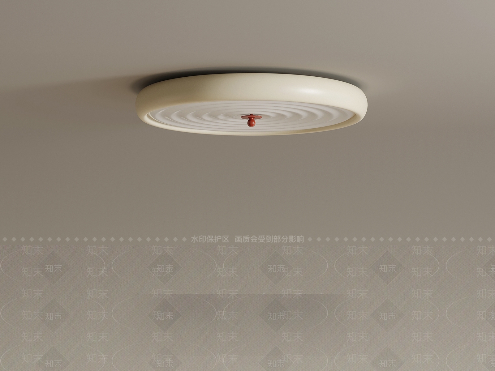 现代奶油吸顶灯SU模型下载【ID:1197956044】