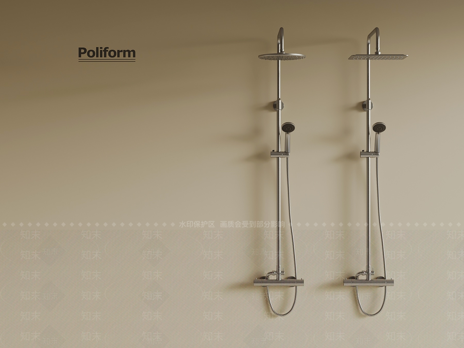 淋浴花洒SU模型下载【ID:1197958464】