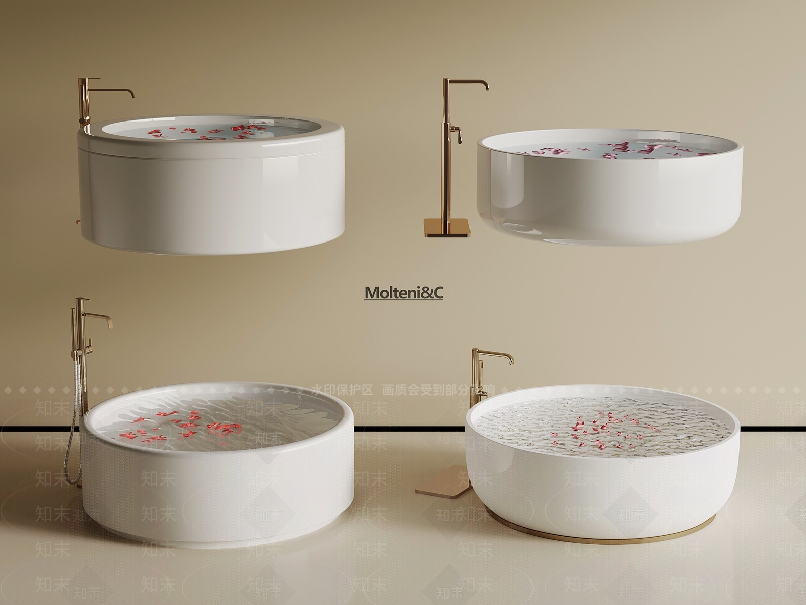 浴缸SU模型下载【ID:1197958797】