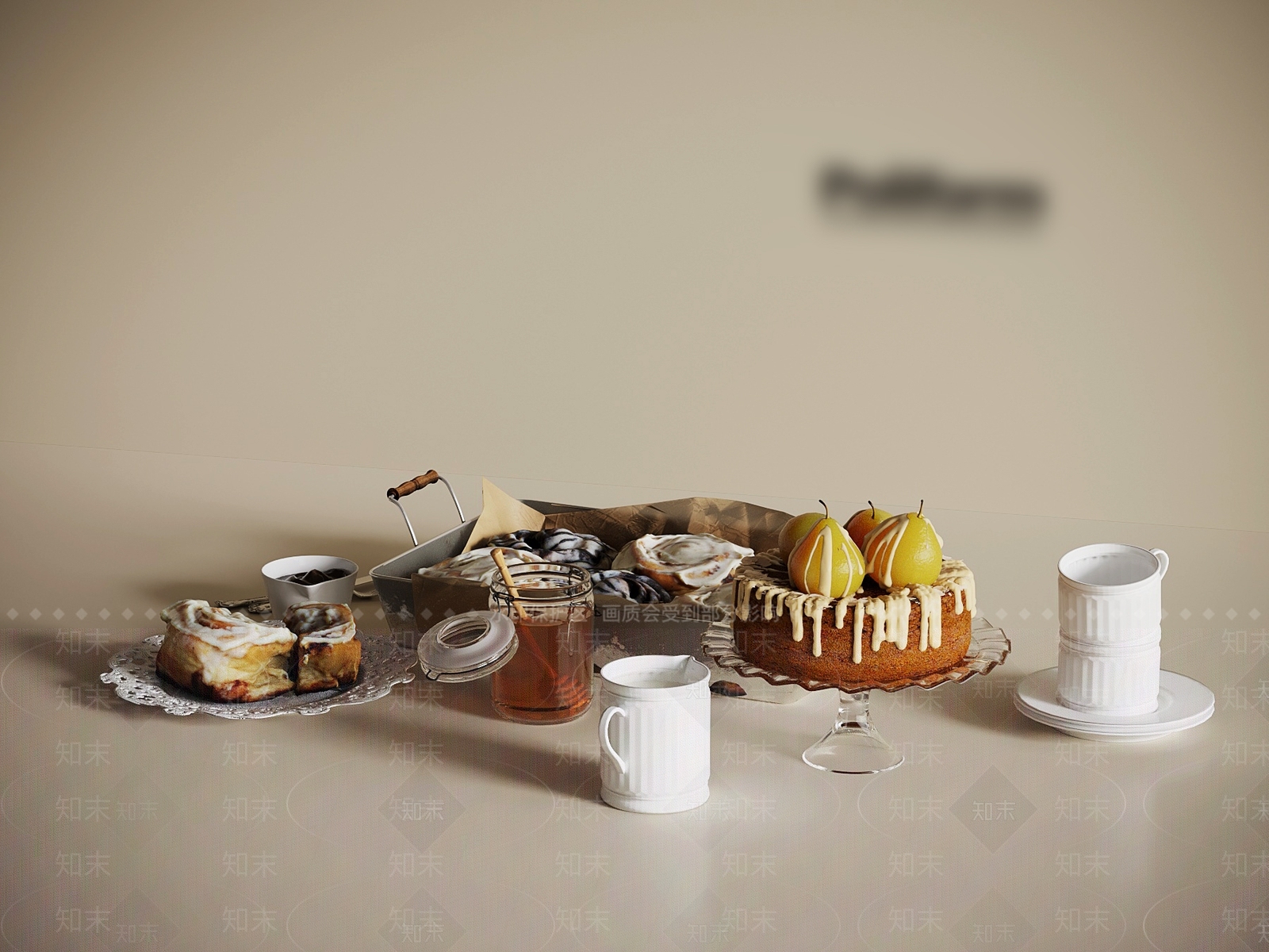 酒水食物3D模型下载【ID:1197960006】