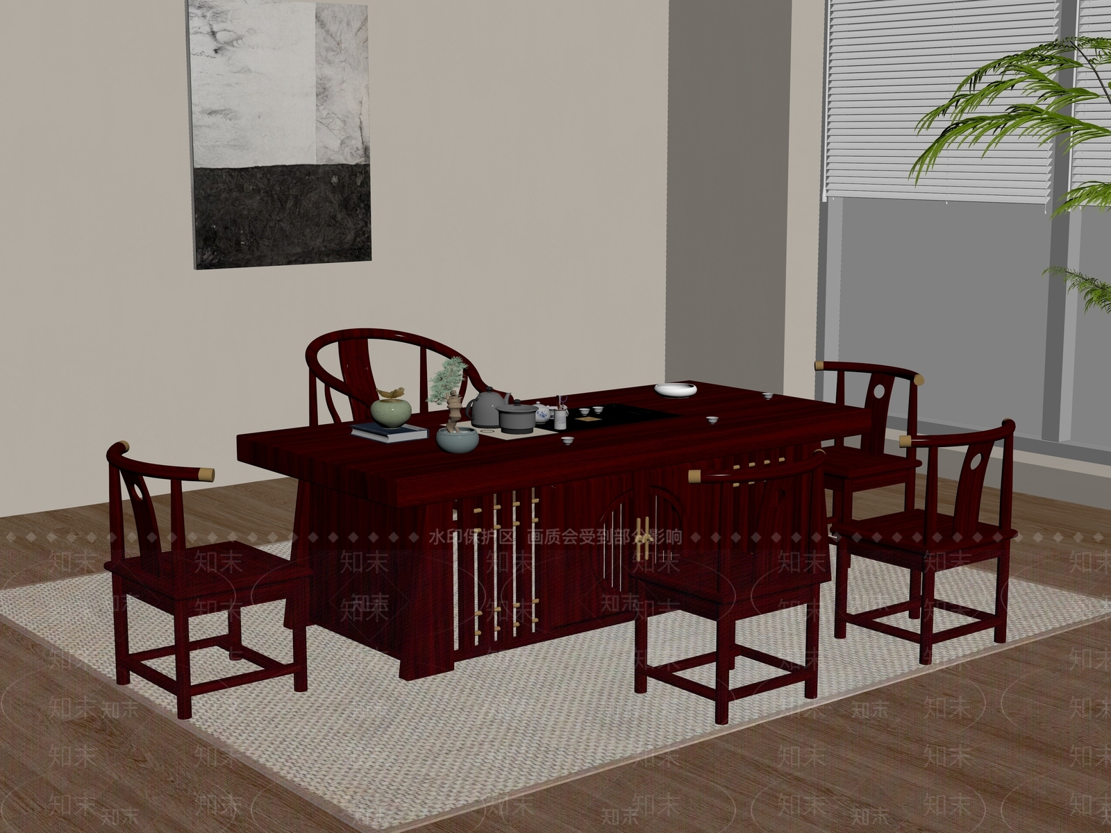 茶具SU模型下载【ID:1197960804】