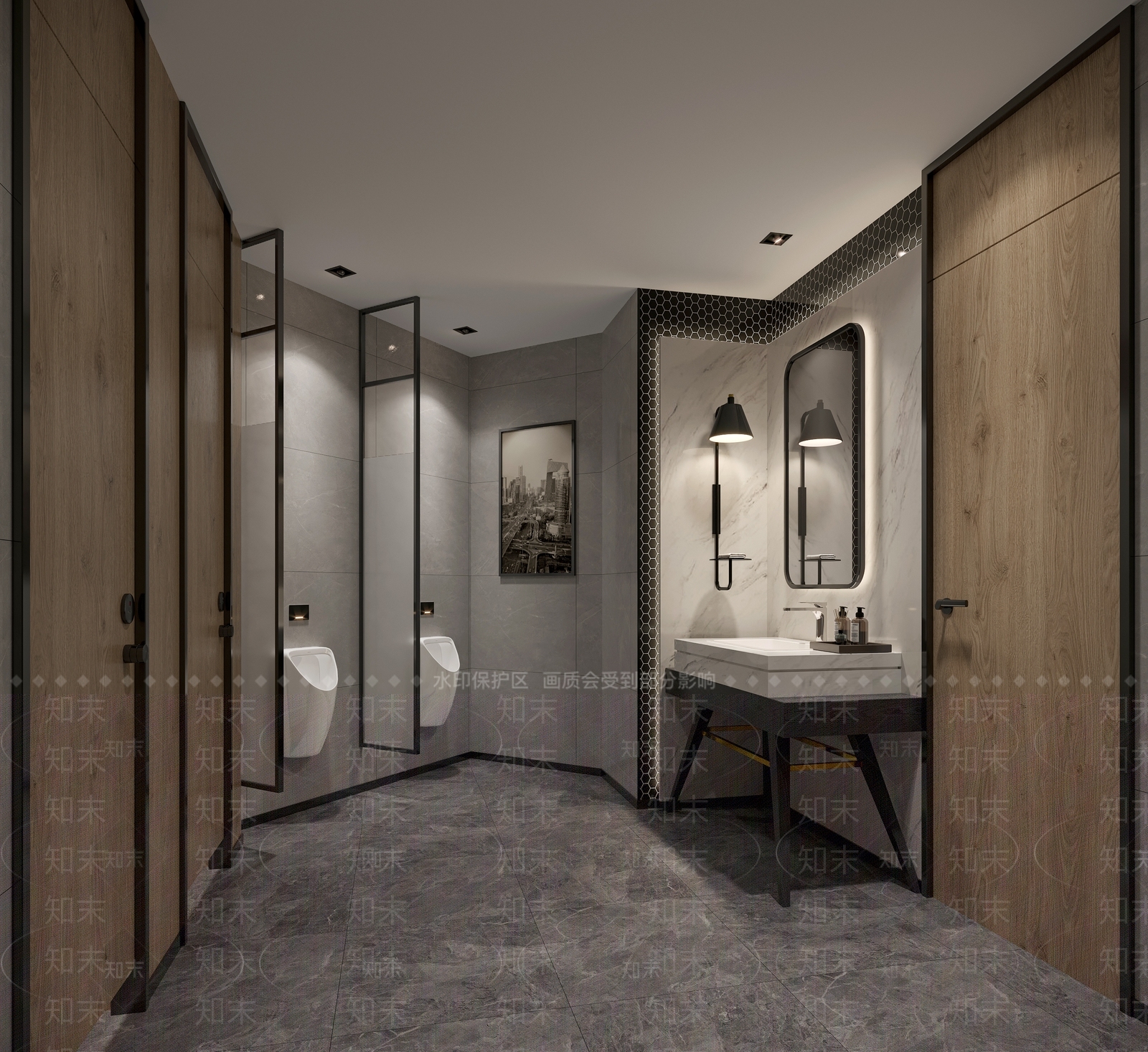 现代公共卫生间3D模型下载【ID:1197964127】