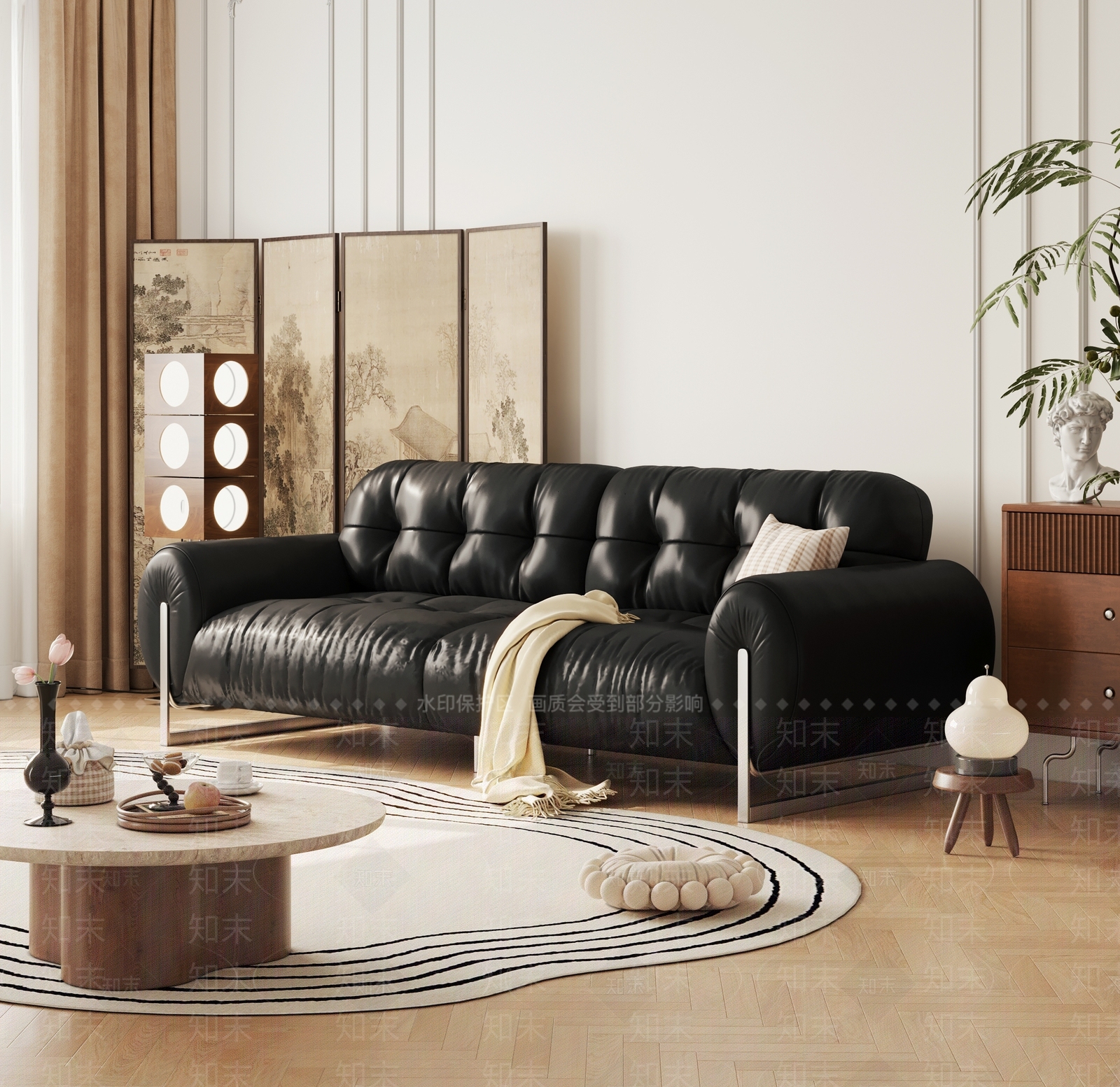 法式中古三人沙发3D模型下载【ID:1197975889】